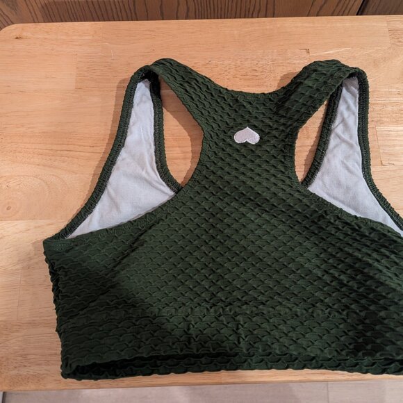 Booty by Brabants Croco Skin Leggings and Sports Bra in Chrome Agave-One Size - Picture 7 of 8